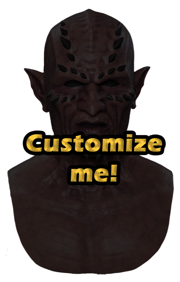 Abaddon the Demon Silicone Mask - Fully Customizable