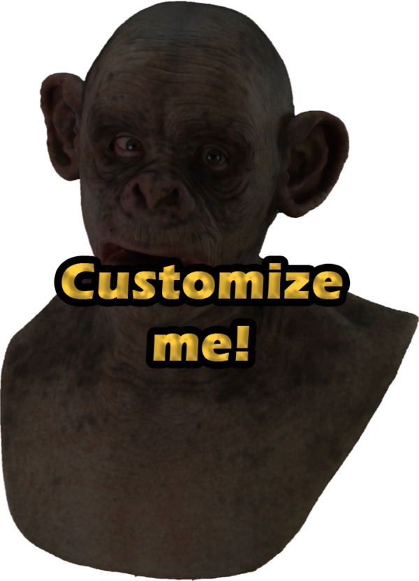 Ape Man Silicone Mask - Fully Customizable