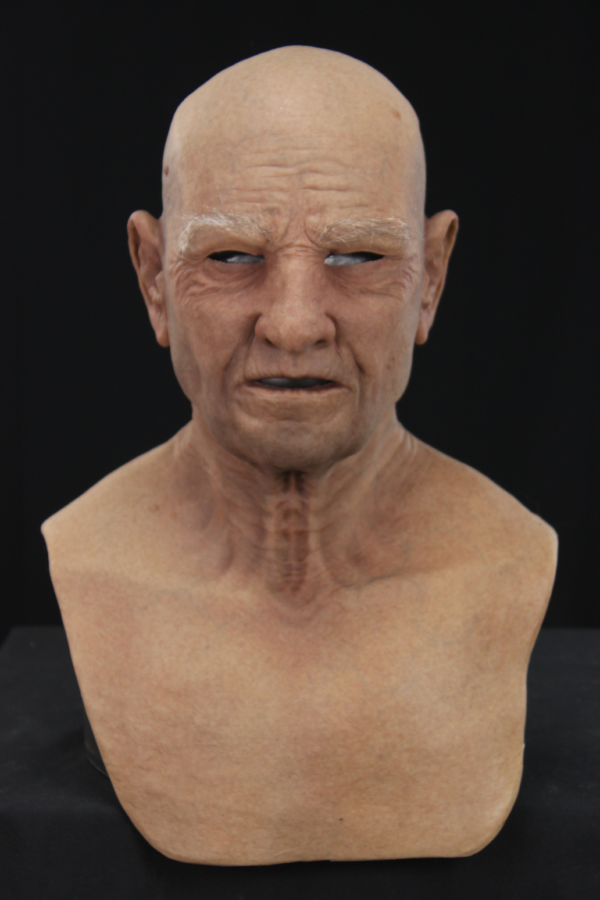 Codger the Old Man Silicone Mask - Caucasian Pale, with Eyebrows