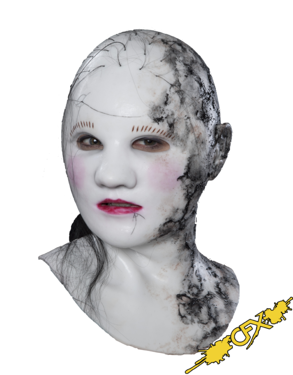 Dollface Silicone Mask - Porcelain, Crispy with Hair