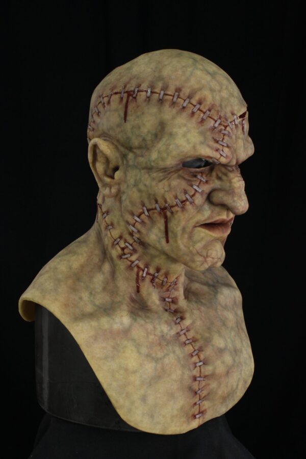 Boris the Creature Silicone Mask - Zombie Jaundice with Brain Flap - Image 5