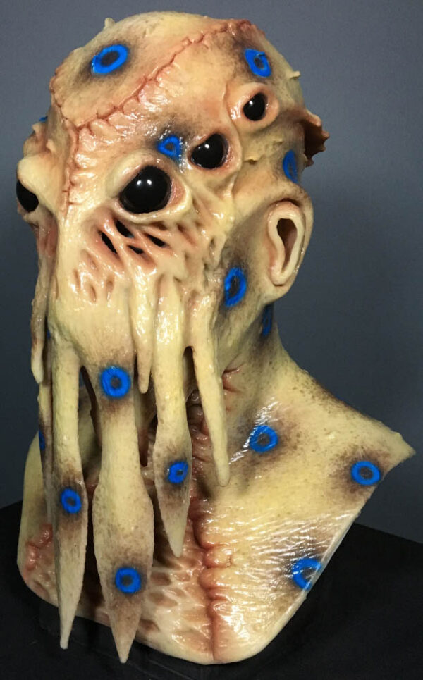 Cthulhu Silicone Mask - Yellow with Blue Rings