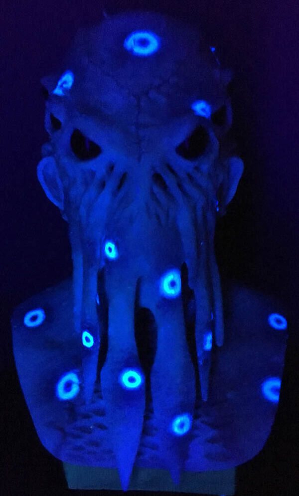 Cthulhu Silicone Mask - Yellow with Blue Rings - Image 3