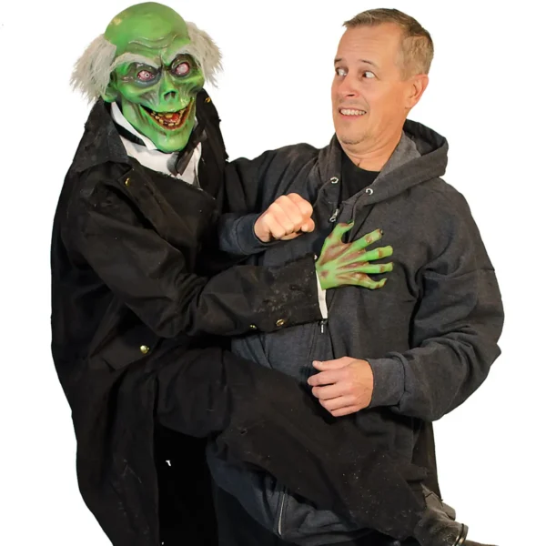 Deadfield the Zombie Butler Puppet w/moving mouth